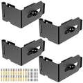 90 Degree Hasp Latch, Heavy Duty 304 Stainless Steel Padlock Hasp Lock for Right Angle File Cabinet, Desk Drawer, Tool Box, Mailbox, Bookcase (Black-4pcs) - color: Black-4pcs