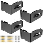 90 Degree Hasp Latch, Heavy Duty 304 Stainless Steel Padlock Hasp Lock for Right Angle File Cabinet, Desk Drawer, Tool Box, Mailbox, Bookcase (Black-4pcs) - color: Black-4pcs