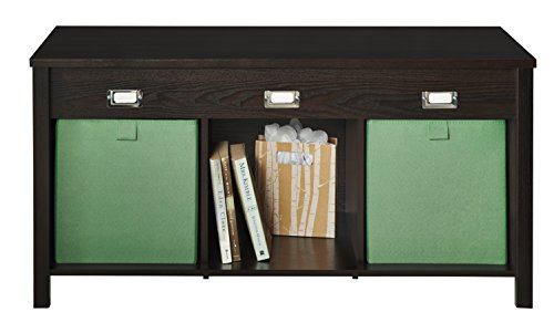 ClosetMaid 16052 Premium 3-Cube Bench, Black Walnut - color: Black Walnut, size: 3-Cube Bench