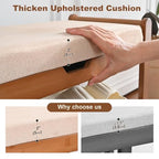 39.4in Shoe Rack Bench, Shoe Storage Bench with Lift Top Hidden Storage, Entryway Bench Holds Up to 330lb for Bedroom Living Room - size: 39.4in without Hooks