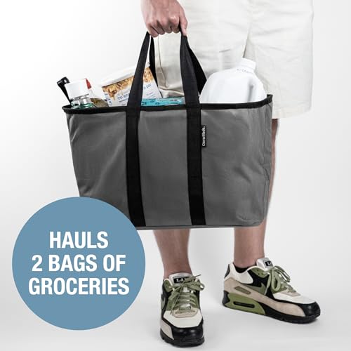 CleverMade Unisex Ecobasket - color: Gray, size: 64L - 2 Pack