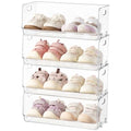 HBlife Clear Acrylic Kids Shoe Rack Baby Toddler Shoe Storage Organizer for Closet Floor Entryway Bedroom, 4 Tier Stackable Small Shoe Rack Shelf Display Stand - size: 4 Tier