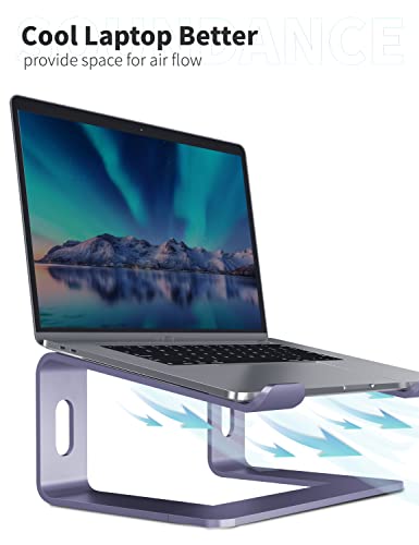 SOUNDANCE Laptop Stand, Aluminum Computer Riser, Ergonomic Laptops Elevator for Desk, Metal Holder Compatible with 10 to 15.6 Inches Notebook Computer, Purple - color: J-Purple, size: For 10 to 15.6 Inches Laptop