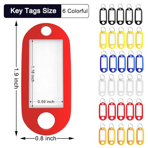 Portable Key Organizer, Key Organizer Keychain,30 Key Tags with Ring and Individual Spring Hooks,1 Key Holder,Suitable for Company, Home,Multiple Keys, Office, Janitor, Hotel, Apartments KeyManagement