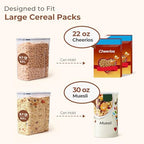 ComSaf 6.7Qt Cereal Storage Container Set of 2 - Ideal for Home Cooks Storing Cereal and Organized Families Organizing Bulk Food，Large Cereal Dispenser Keeps Pantry and Kitchen Countertop Neat - size: 6.7Qt-Rectangle
