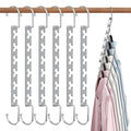 Space Saving Hangers for Clothes 6 Pack, Sturdy Metal Hangers Wardrobe Organizer, Magic Cascading Hanger, Closet Space Saver Closet Organizers and Storage
