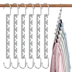 Space Saving Hangers for Clothes 6 Pack, Sturdy Metal Hangers Wardrobe Organizer, Magic Cascading Hanger, Closet Space Saver Closet Organizers and Storage