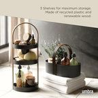 Umbra Bellwood Caddy - color: Black/Walnut, size: Large