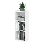 Furinno LUDER Book Shelf, 3-Cube Bookshelf, Bookcase with Open Shelves, 9.3 x 12 x 31.5, Easy Assembly, for Living Room, Bedroom, Home Office, White - color: White, size: 3-Tier Cube
