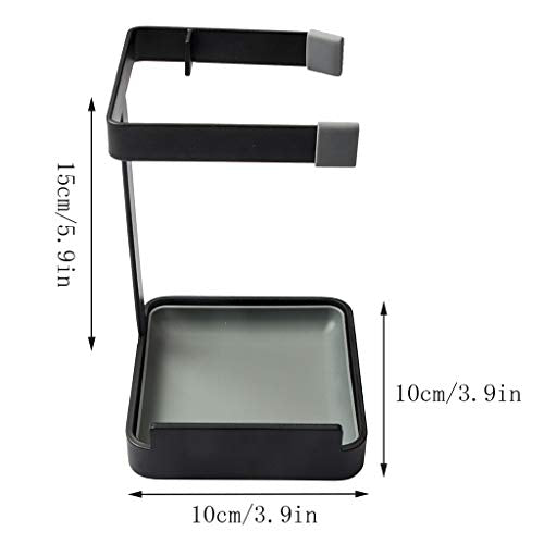 vocheer Pot Lid Holder, Kitchen Organizer Rack Spoon Rest Rack Holder-Lid Stand for Utensils in Kitchen, Black - color: B