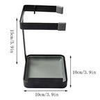 vocheer Pot Lid Holder, Kitchen Organizer Rack Spoon Rest Rack Holder-Lid Stand for Utensils in Kitchen, Black - color: B
