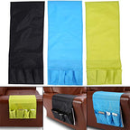 Sofa Armrest Organizer, Sofa Side Pocket Couch Arm Organizer Sofa Storage Bag with Pocket for Home Sofa Arm Chair(Black)