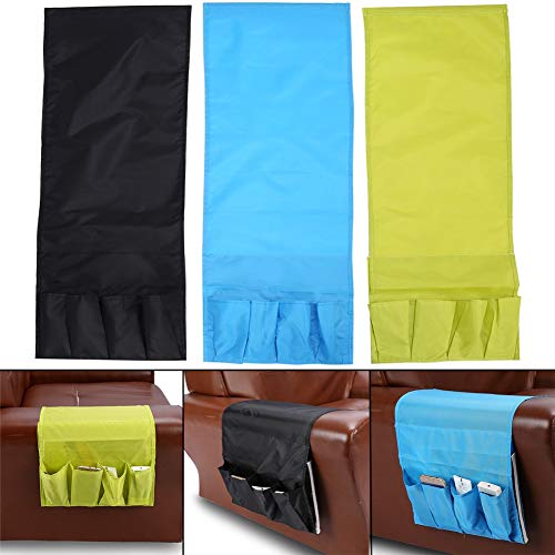 Sofa Armrest Organizer, Sofa Side Pocket Couch Arm Organizer Sofa Storage Bag with Pocket for Home Sofa Arm Chair(Black)