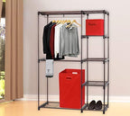 Simple Houseware Foldable Closet Laundry Hamper Basket, Red - color: Red
