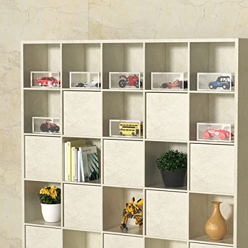 AITEE Decorative Acrylic Box with Lid, Clear Cube Display Case, Multi-Purpose Box Square Container for Holding Staples, Adhesive Tape, Paper Clips, Stamps, Display in Office or Home (X-Large) - size: X-Large