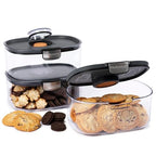 Progressive ProKeeper International Airtight Food Storage Container with Terracotta Disk for Freshness, Stackable & Dishwasher Safe, Ideal for Cookies, Baked Goods, & More 3 Quart, 3-Piece - size: 3-Piece, style: 3-Quart Prokeeper
