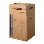 Bankers Box Short Wardrobe Box 3 Pack, Tape-Free Design, 20-in x 20-in x 34-in (7710401) - style: Tape-Free Small