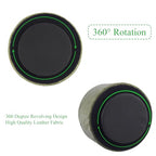 Hennaja Round Leather Art Supply Organizer,Remote Control Holder,360 Degree Spinning,Multi-Functional Pencil Holder,4 Compartments Desktop Stationary Organizer(1-Hill Green) - color: 1-Hill Green