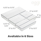 Oggi Clear Drawer Organizer | 6" X 9" | Pack of 2 | For Kitchen & Office | Utensil Storage - size: 6" by 9" (Pack of 2)