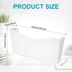 Colarr 6 Pack Expandable Pocket Wall File Holder Plastic Hanging Wall Organizer Space Saving Wallmount File Holder for Office Mail Letter Magazine(White) - color: White
