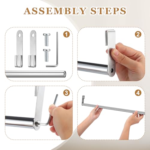 Threehoney 2 Pack Wire Shelving Garment Hanger Bar Wire Shelving Accessories Industrial Closet Clothes Rods for Home Retail Store(Silver,36 Inch) - color: Silver, size: 36 Inch
