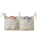 Baby Bedside Hanging Bags Storage Organizer Milk Bottle Toy Crib Baby Nappy-Bag Bed-Bunk Organizing Bag - color: Flower01
