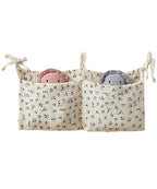 Baby Bedside Hanging Bags Storage Organizer Milk Bottle Toy Crib Baby Nappy-Bag Bed-Bunk Organizing Bag - color: Flower01