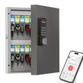 WeHere 32-Key Smart Key Lock Box Wall Mount – Commercial Key Cabinet with App, Keypad, Bluetooth & WiFi Unlock (Sold Separately), Access Log Tracking, Key Management for Rental, Office, Property - size: 32 Key Box (Smart)