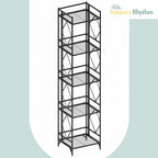 Nature's Rhythm 5-Tier Metal Storage Rack, Adjustable Garage Shelving Metal Shelving Unit(12.84 x 11.27 x 57.52inch, Black) - size: 5-Tier