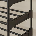 Long Storage Shoe Rack Organizer Sturdy Shoe Shelfs with Wheels Free Standing Shoe Rack for Home and Entryway 5 Tier - 24.0" W Hold 15 Pairs - size: 5 Tier - 24.0"W