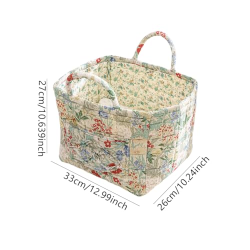 Floral Fabric Storage Basket Car Interior Storage Basket Underwear Sundries Laundry Baskets Supplies Home Organizer Bag (style 10) - color: style 10