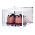 OnDisplay Clik Stackable Interlocking Shoe Box System (Medium Clear/White, Single Box) - color: Medium Clear/White, size: Single