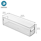 InterDesign Refrigerator and Freezer Storage Container – Deep Organizer Bin for Kitchen, Clear - style: Pack of 1