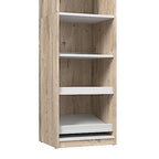 Bestar Cielo Closet Organizer, 20-inch Rustic Brown and White Wardrobe for Bedroom, Mudroom, Entryway, or Kitchen Pantry - color: Rustic Brown and White