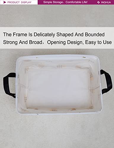Rectangular Storage Basket Fabric Organizer Bin for Toys,Books,Clothes,Gifts,Pets-Perfect for Home,Office,Nursery,Dorm,Shelf(Rec-Bee ) - color: Rec-Bee