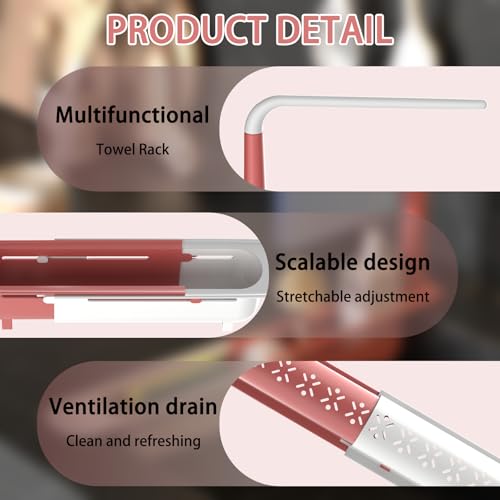 Telescopic Sink Storage Rack with 2 Sponge - Sink Caddy Sponge Holder for kitchen sink(Pink) - color: Pink