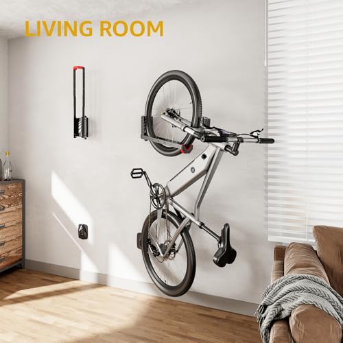 monTEK Swivel Bike Wall Mount, No Heavy Lifting Required Bike Wall Mount, Bike Hangers for Garage, Space-Saving Bike Rack Garage, Easy to Load and Unload, Bike Hanger Can Hold Up to 77 lbs, 2 Pack - style: 2-Pack