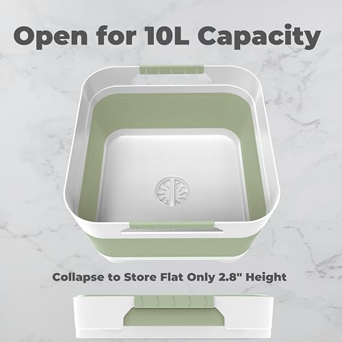GIMWA Wash Basin for Baby Bottles, Versatile Wash Tub for Kitchen, RV, Outdoor Camping Sink, Sturdy Bottle Tub Easy to Clean (Green) - color: Mint Green