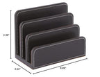 OSCO Brown Faux Leather Letter Holder - color: Brown