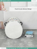 FANKANG Storage Basket, Nursery Hamper Canvas Laundry Basket Foldable with Waterproof PE Coating Large Storage Baskets for Kids Boys and Girls, Office, Bedroom, Clothes,Toys(Reading) - color: Reading
