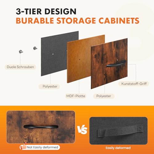 Sweetcrispy Dresser for Bedroom with 8 Storage Drawers, Large Fabric Storage Tower Organizer, Chest of Drawers with Metal Frame Wooden Top for Closet, Living Room, Entryway, Tank - color: Tank, size: 31.5"D x 11.8"W x 36.4"H (8 Drawers)