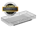 Pull-Out Cabinet Spice Rack Organizer - Slim Slide-Out Storage for Spices, Bottles & Jars, Premium Heavy-Duty Steel, Easy Install for Narrow Kitchen Cabinets - 20 ⅜ W x 10 ½ D x 2 ¾ H, Chrome - size: 20 Inch - Single