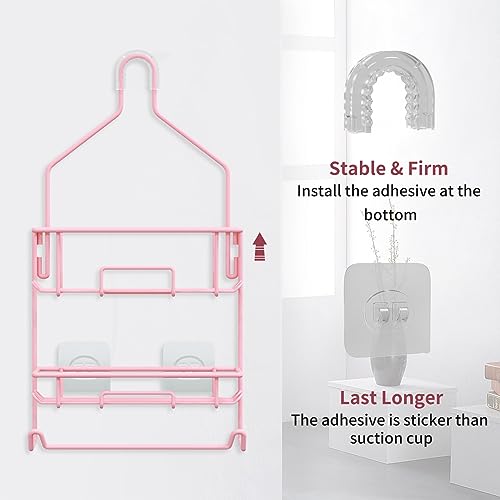TreeLen Shower Caddy Pink, Large Shower Racks for Inside Shower, Pink Bathroom Organizer, Gift for Girlfriend - color: B-Pink