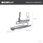 ClosetMaid 78060 Sliding Tie and Belt Rack for Wire Shelving