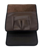 Wanty Velvet Sofa Couch Chair Armrest Soft Caddy Organizer Holder for Remote Control, Cell Phone, Book, Pencil (Brown) - color: Brown