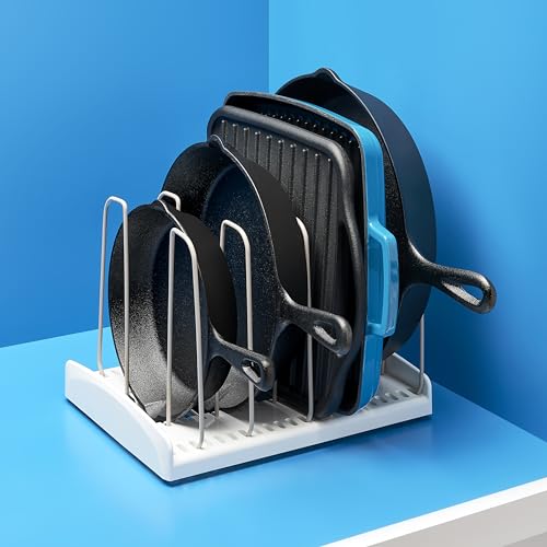YouCopia StoreMore Cookware Rack with Tall Steel Wires, Adjustable Pan and Lid Organizer for Kitchen Cabinet Storage, Classic Edition - size: Classic Edition