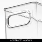 InterDesign Refrigerator and Freezer Storage Container – Deep Organizer Bin for Kitchen, Clear - style: Pack of 1