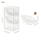 PAVSTINE Medicine Cabinet Organizer with Adjustable Dividers, Clear Open Storage Compartment, Space-Saving Makeup Brush Holder for Bathroom, Wall Cabinet, Vanity Countertop (2-Tier Full Slant) - size: 2-Tier Full Slant