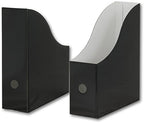 Simple Houseware 6-Pack Magazine File Holder Box, Foldable Cardboard Organizer, Black - color: Black, size: 6 Pack