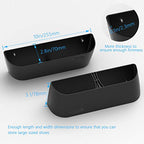 Wall Mounted Shoes Rack 4Pack with Sticky Hanging Strips, Plastic Shoes Holder Storage Organizer,Door Shoe Hangers (SM03-Black-4) - color: SM03-Black-4